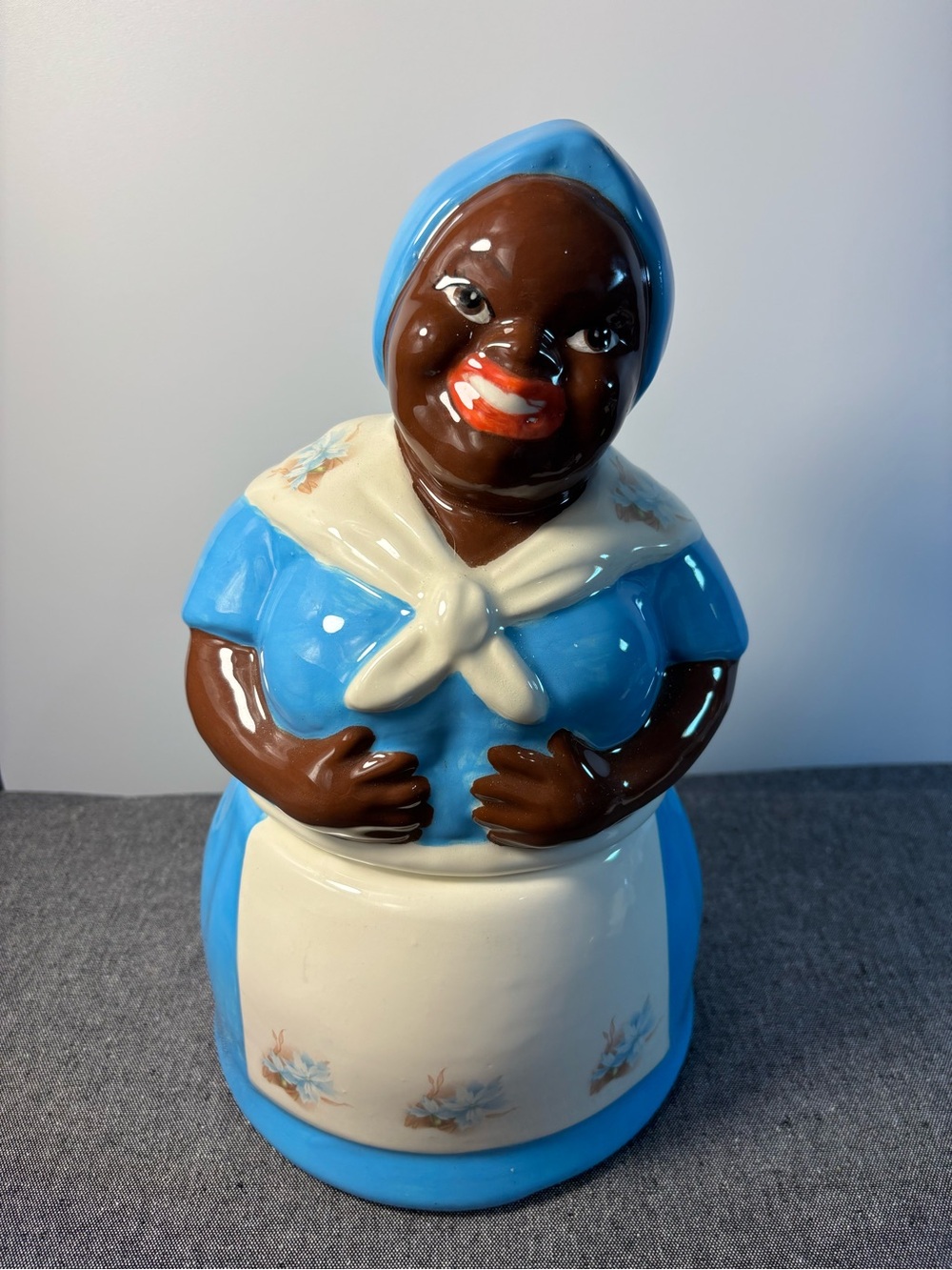 Beautiful Blue Lady Cookie Jar.